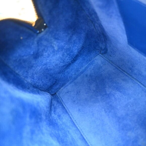 SAINT LAURENT Logo Baby Duffle 2Way Shoulder Hand Bag Leather Blue GHW 77EE942 - Picture 13 of 15